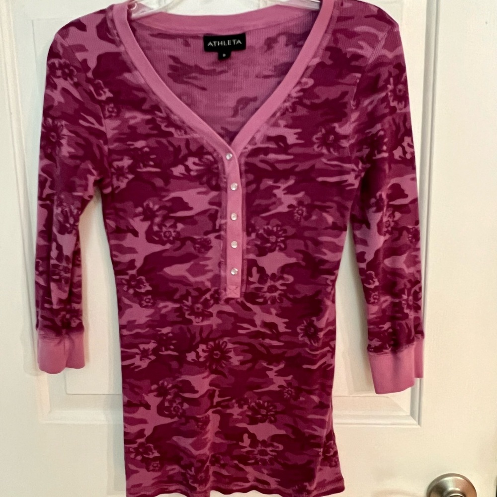 Athleta Purple Floral Top